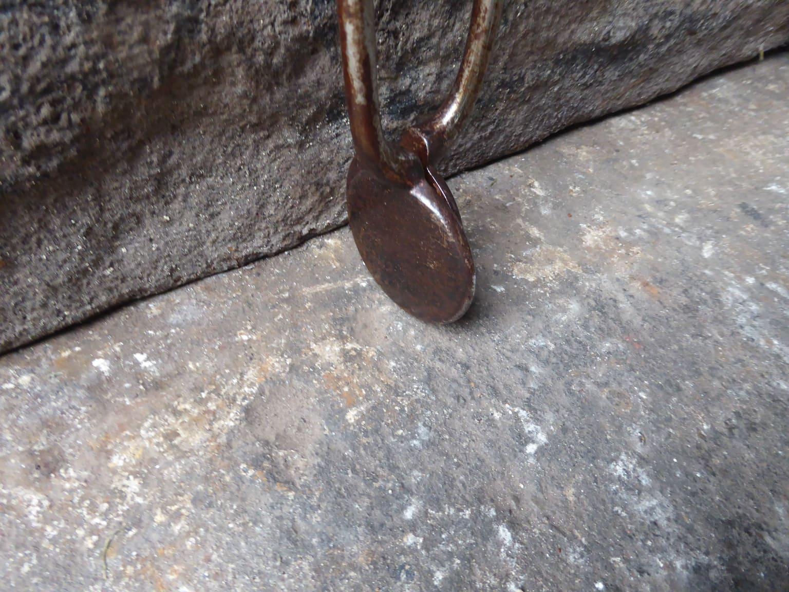 Large Georgian Fireplace Tongs, Early 19th Century In Good Condition For Sale In Soest, NL