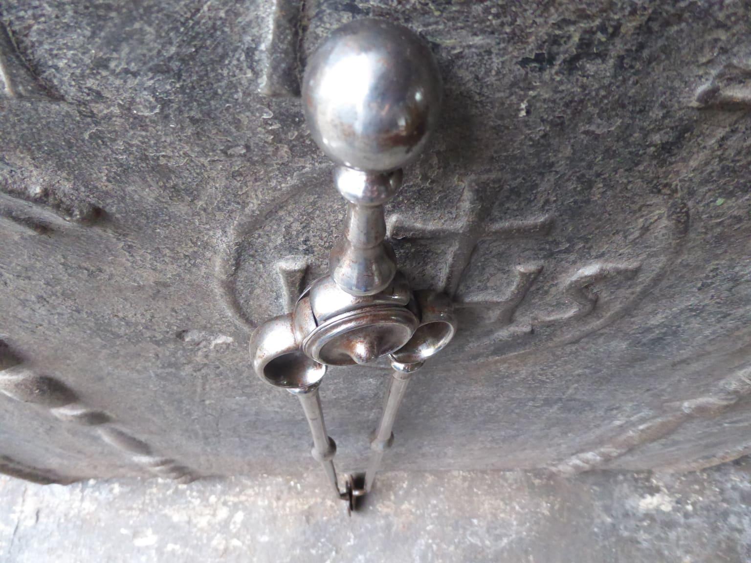 Large Georgian Fireplace Tongs, Early 19th Century For Sale 1
