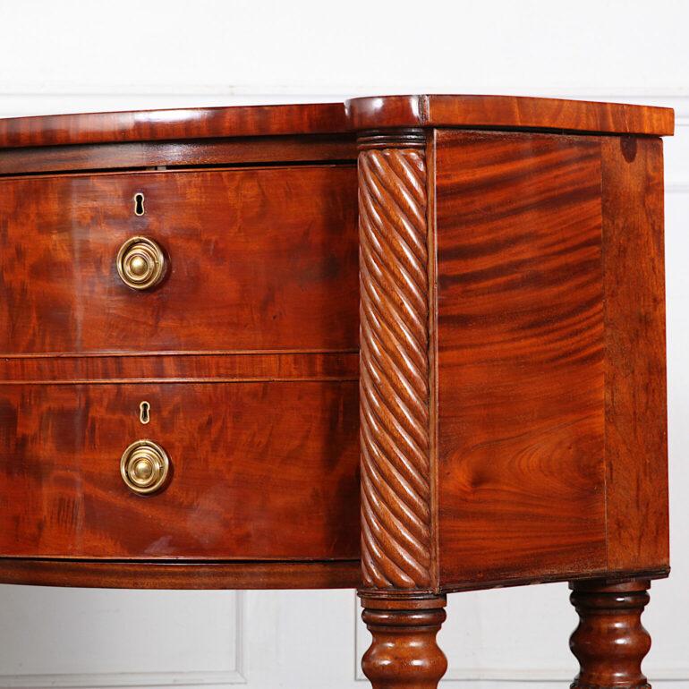 Large Georgian Flame Mahogany Sideboard 1
