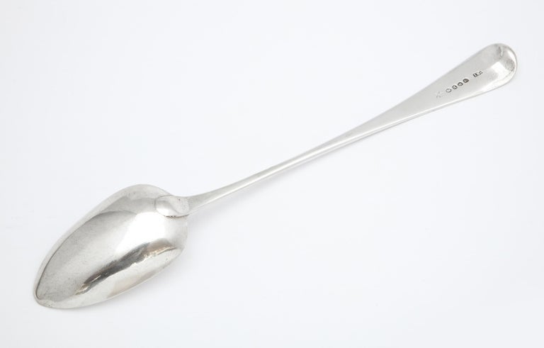 Large Georgian, 'George III' Sterling Silver Stuffing Spoon For Sale 3