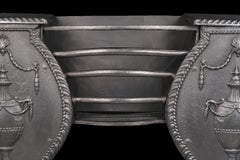 Large Georgian Hob Grate in the Roman Revival Manner of Robert Adam