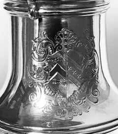 Large Georgian John Chartier Silver Muffineer Sugar Caster, London, 1729