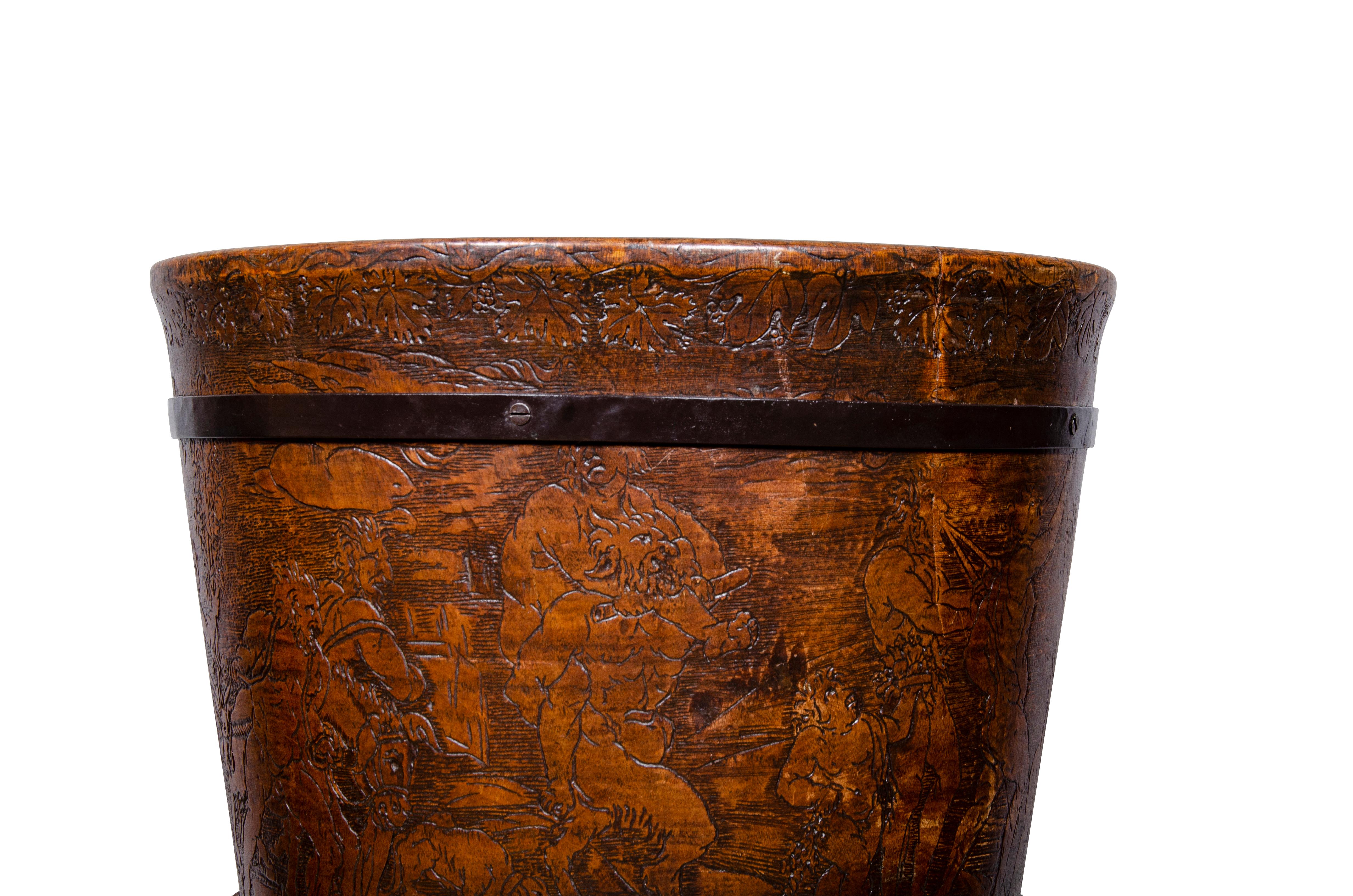 Large Georgian Mahogany Footed Urn For Sale 2