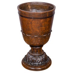 Antique Large Georgian Mahogany Footed Urn