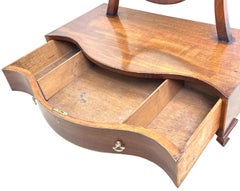 Serpentine Mahogany Large Georgian Dressing Table Mirror