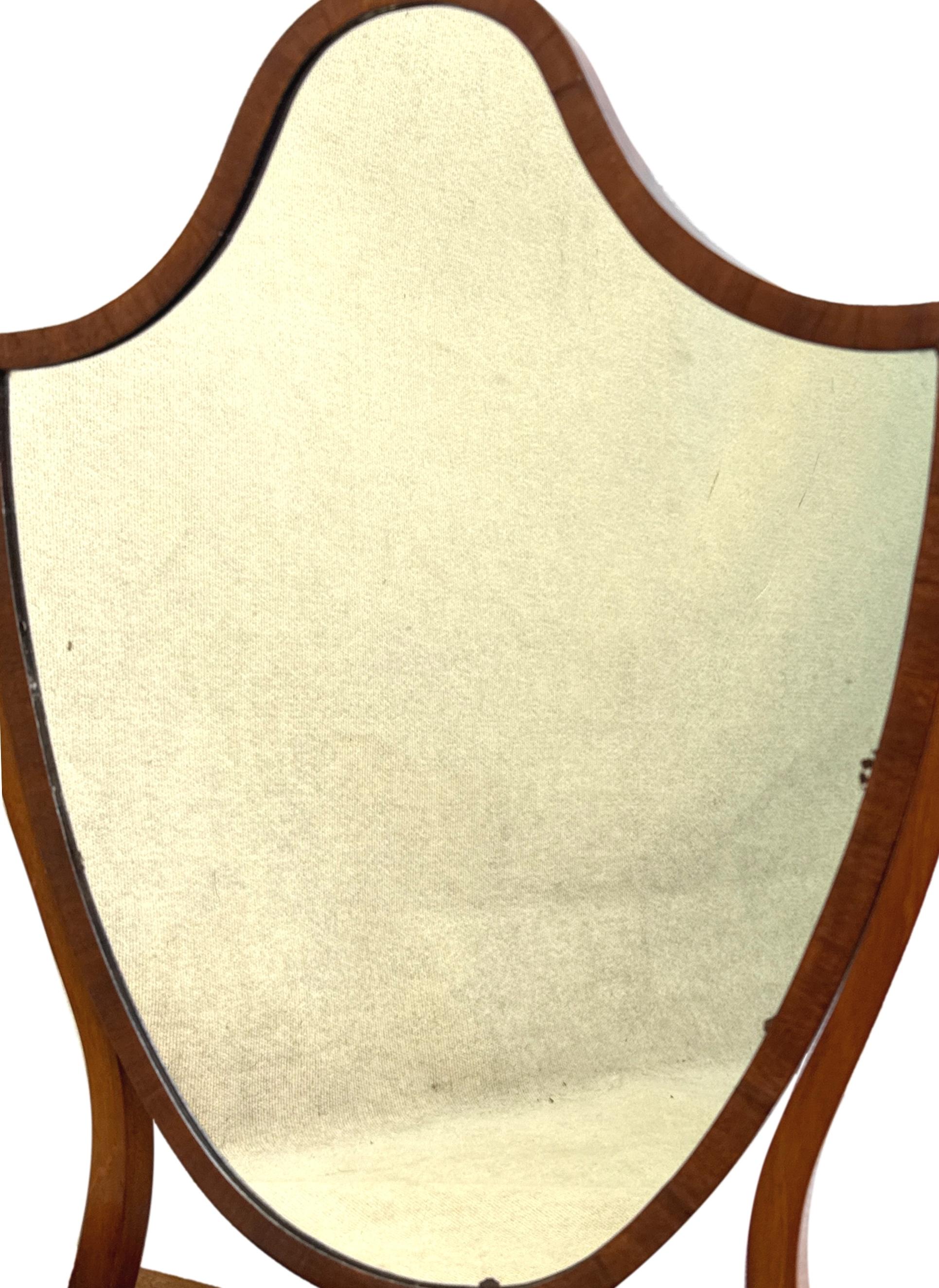 Large Georgian Mahogany Serpentine Dressing Table Mirror siglo XVIII en venta