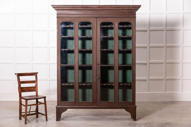 Large Painted Pine Country House Larder For Sale at
