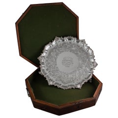 Large Georgian Silver Salver or Tray by Paul Storr, London, 1829