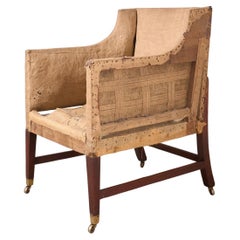 Large Georgian square sided armchair