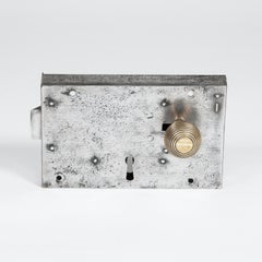 Georgian rim lock with brass beehive handle