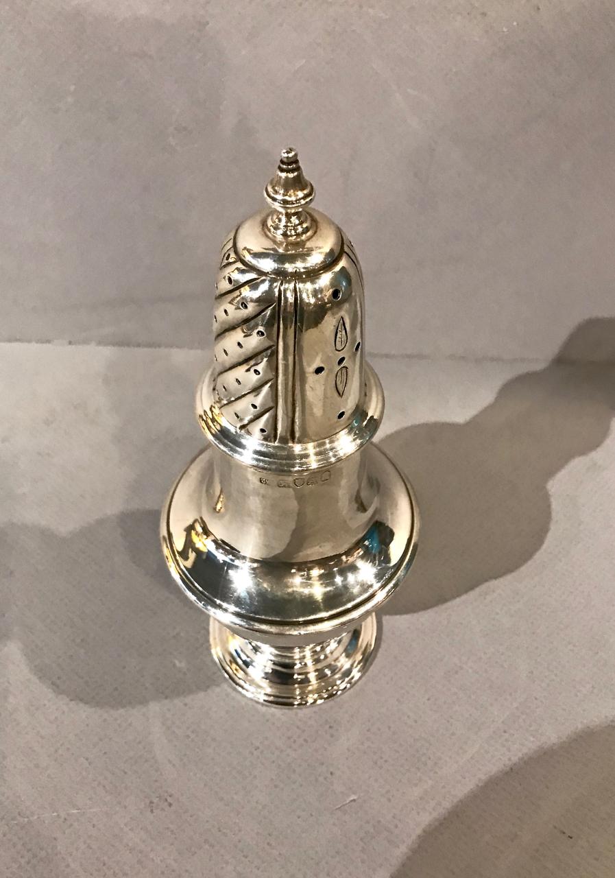 This is a wonderful example of a large 18th century. Georgian sugar caster that has remained in excellent condition over its 200+ years of life. The caster is hallmarked as shown in photos. It would make a wonderful present for the 