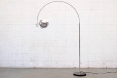 Large Gepo Standing Chrome Arc Lamp