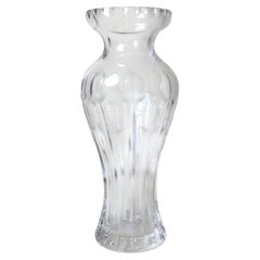 Large German Art Deco Hand-Cut Crystal Thistle Vase, circa 1920s–1930s
