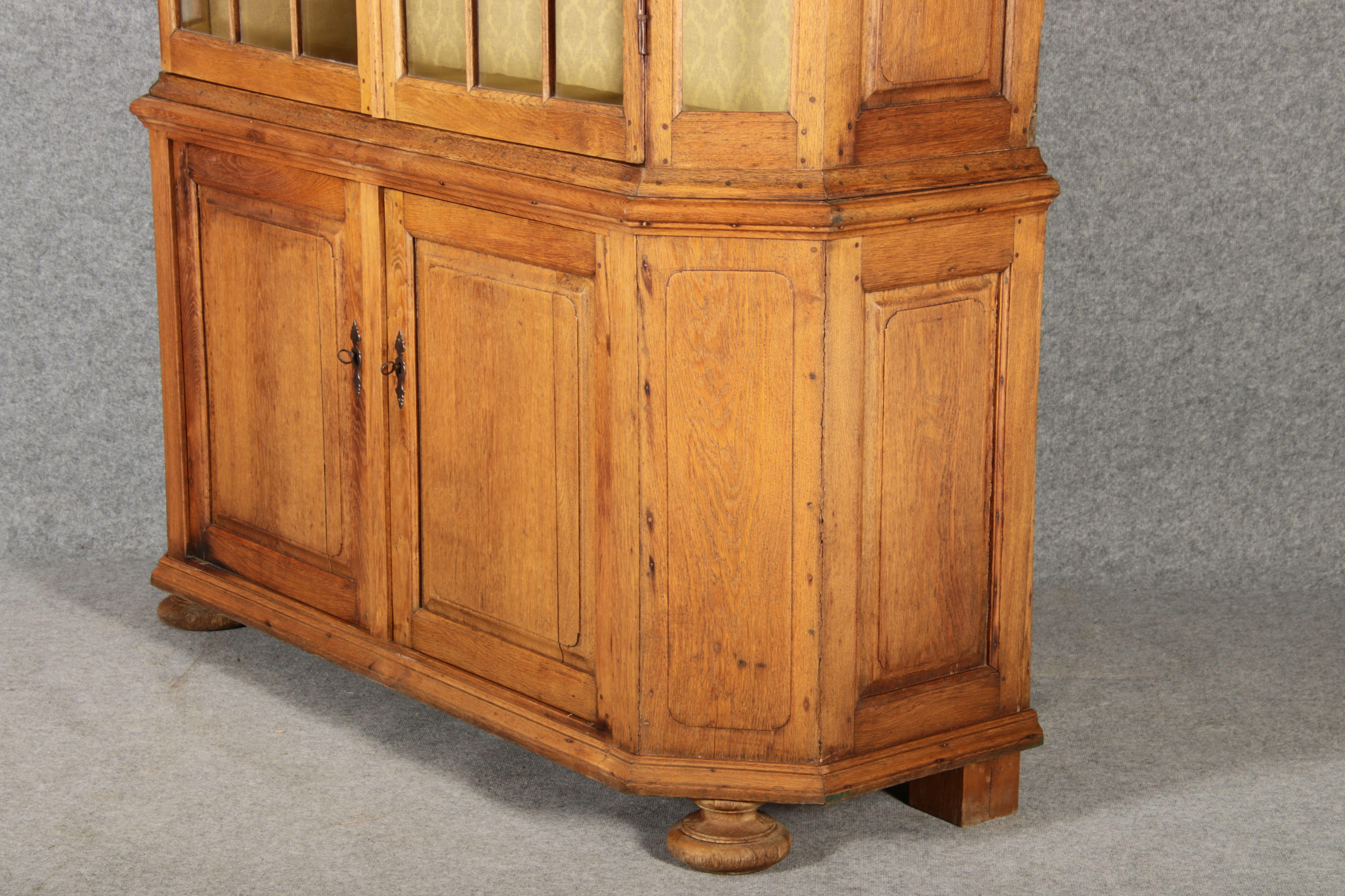 Large German Baroque Countertop Cabinet 18th Century Oak 13