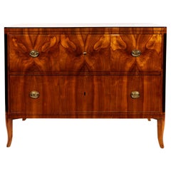 Large German Biedermeier Fruitwood Chest Of Drawers