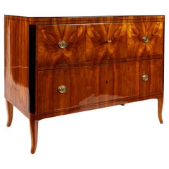 Large German Biedermeier Fruitwood Chest Of Drawers