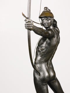 Large German Bronze 'The Archer' by Ernst Moritz Geyger, Berlin