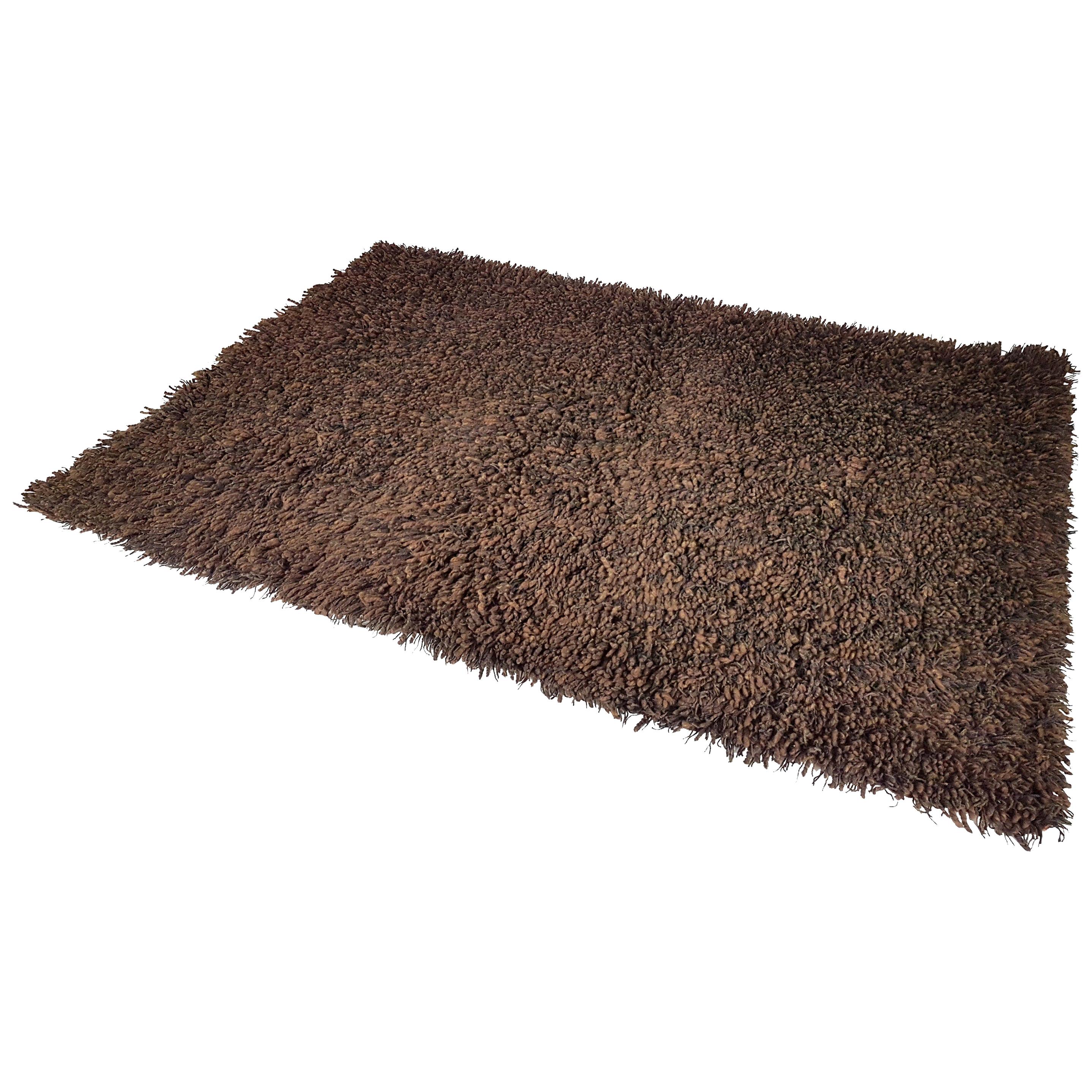 Large German Brown 100% Wool 1970s Carpet by Desso