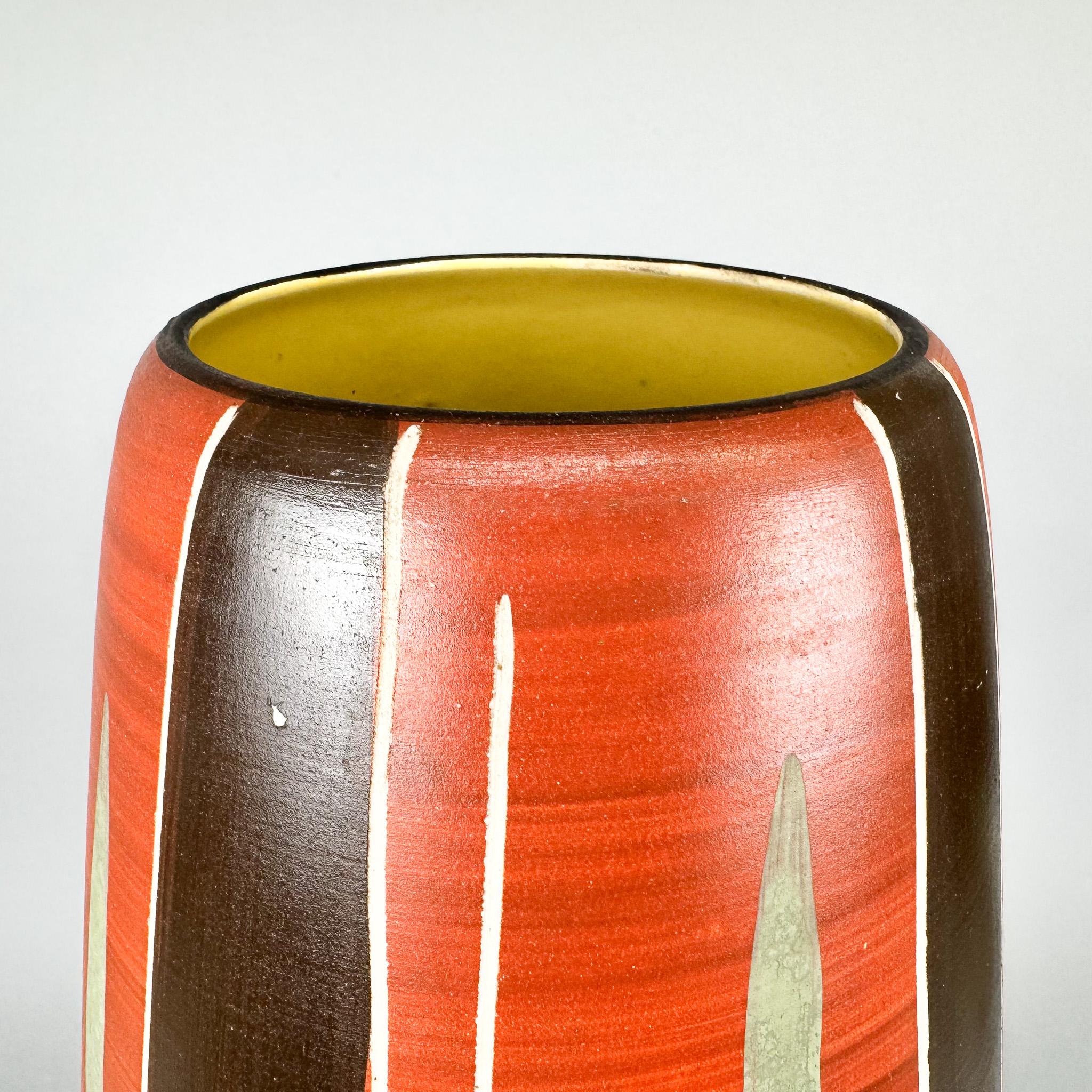 Grande vaso da terra in ceramica tedesca di Bay Keramik, etichettato anni '70 in vendita 2
