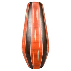 Grand vase de sol en céramique allemande de Bay Keramik, étiqueté années 1970