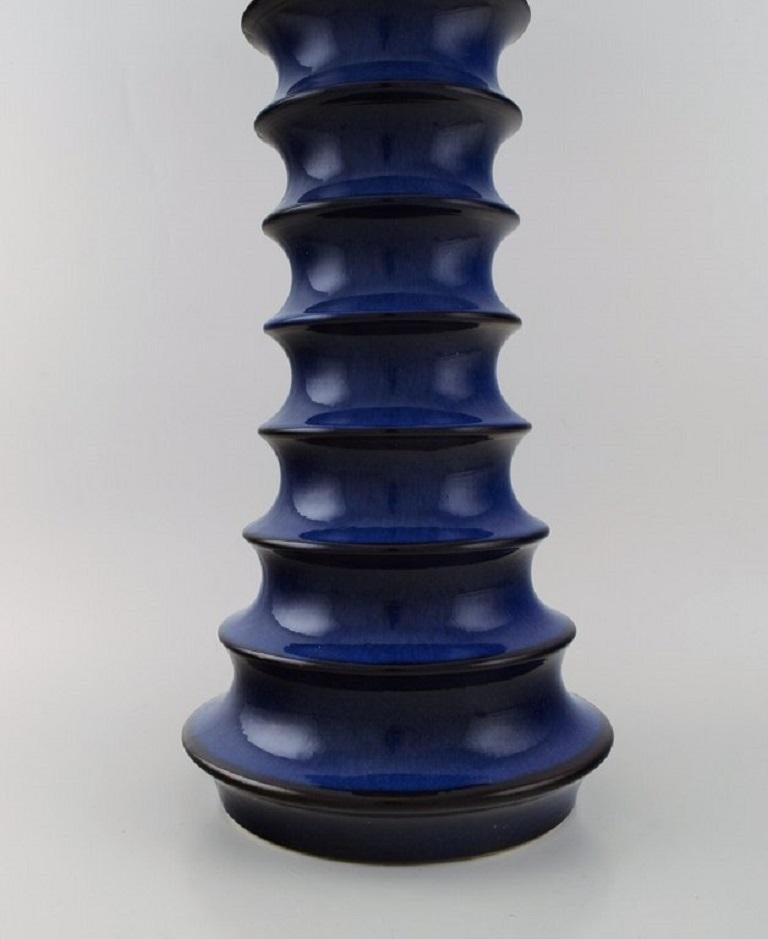 Modern Large German Floor Vase in Glazed Ceramics, 1960s/70s