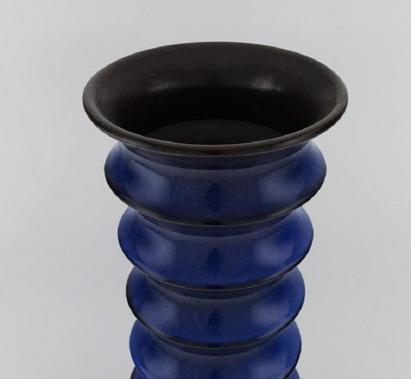 Large German Floor Vase in Glazed Ceramics, 1960s/70s In Excellent Condition In Copenhagen, DK