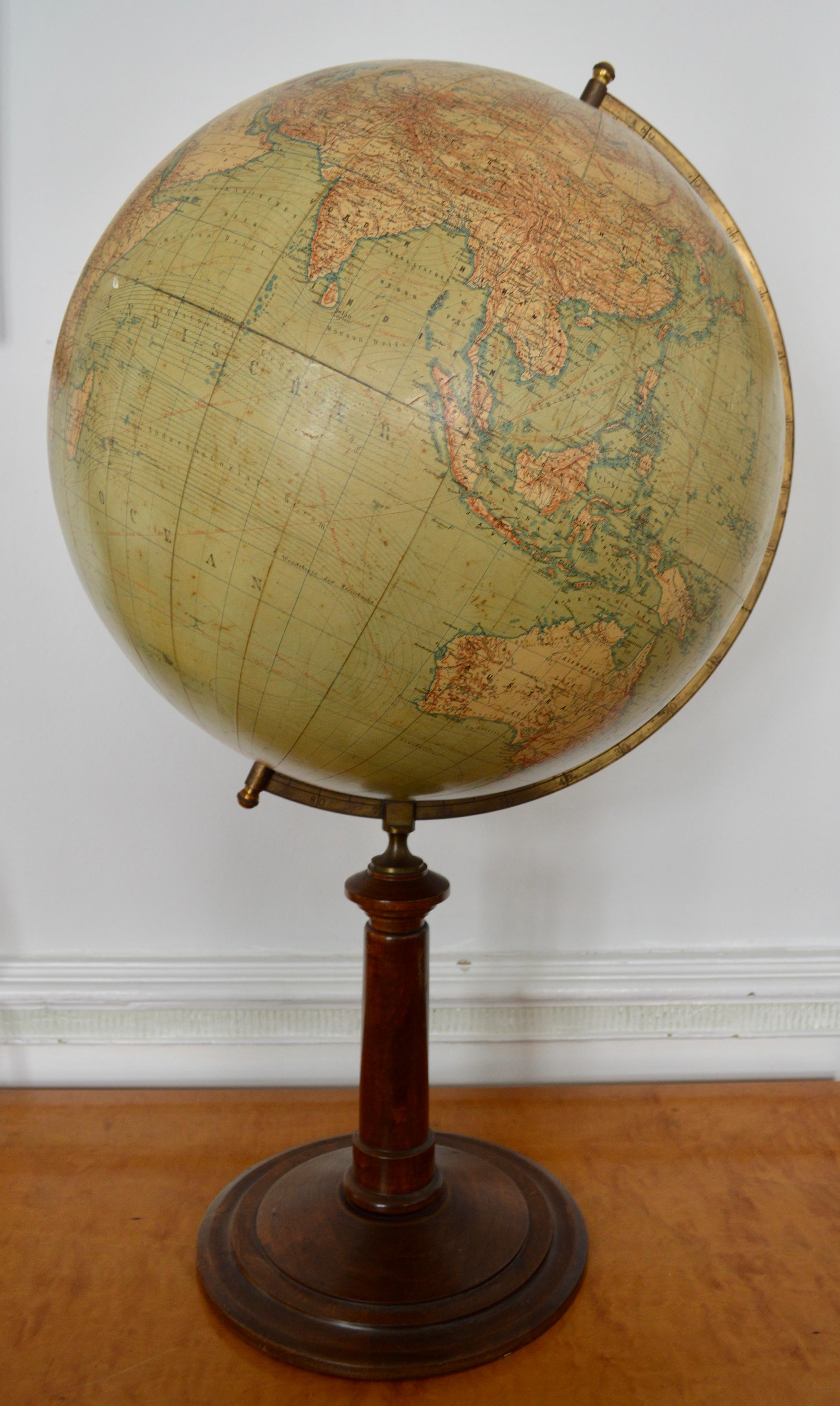 Large German Globe on a Wooden Stand, Berlin 9