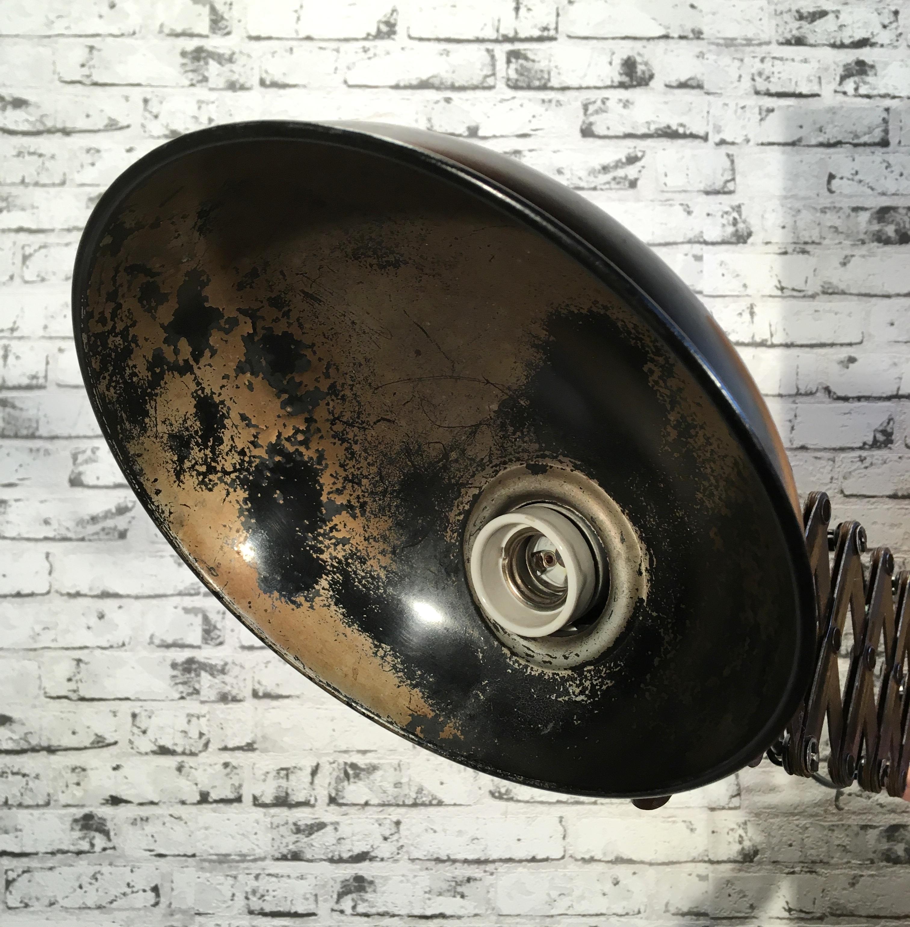 20th Century Large German Industrial Scissor Wall Lamp from Helion, 1930s