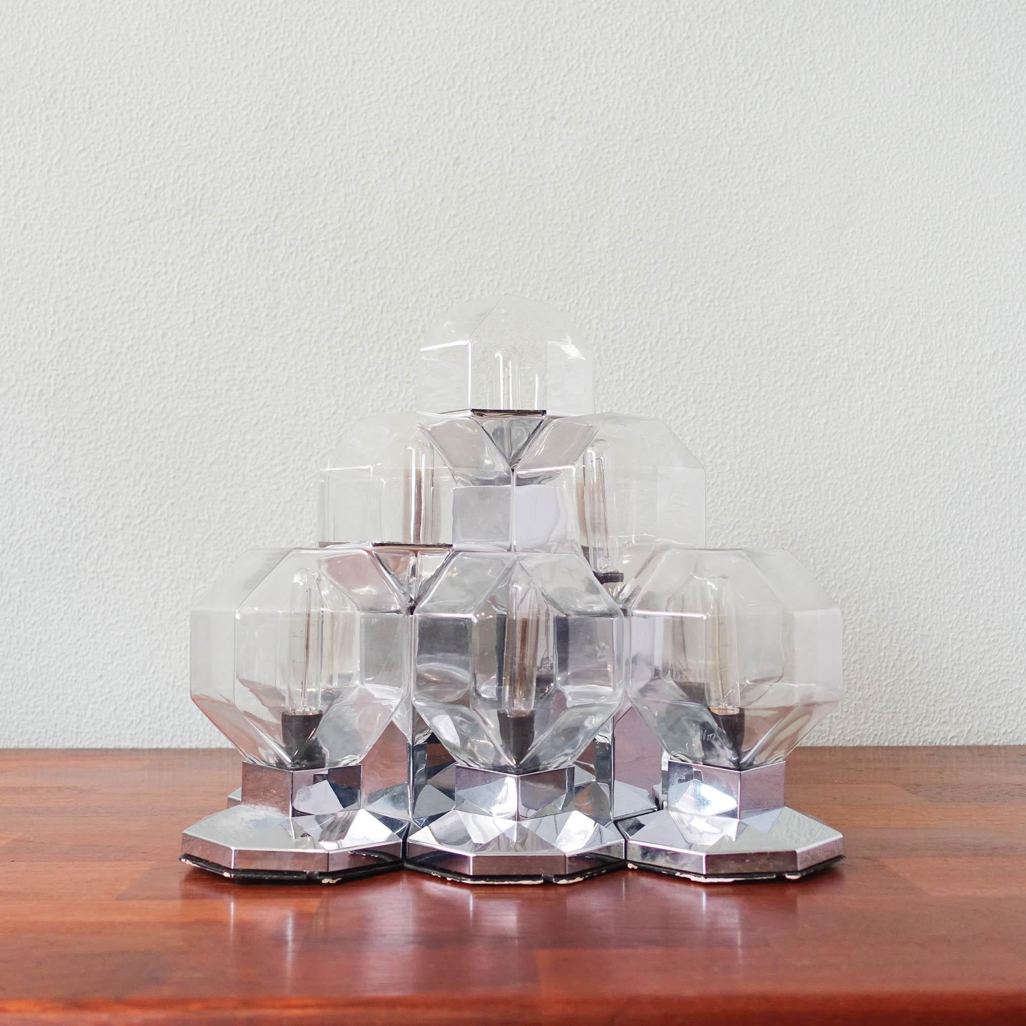 Metal Large German Modular Sconce by Motoko Ishii for Staff, 1970s For Sale