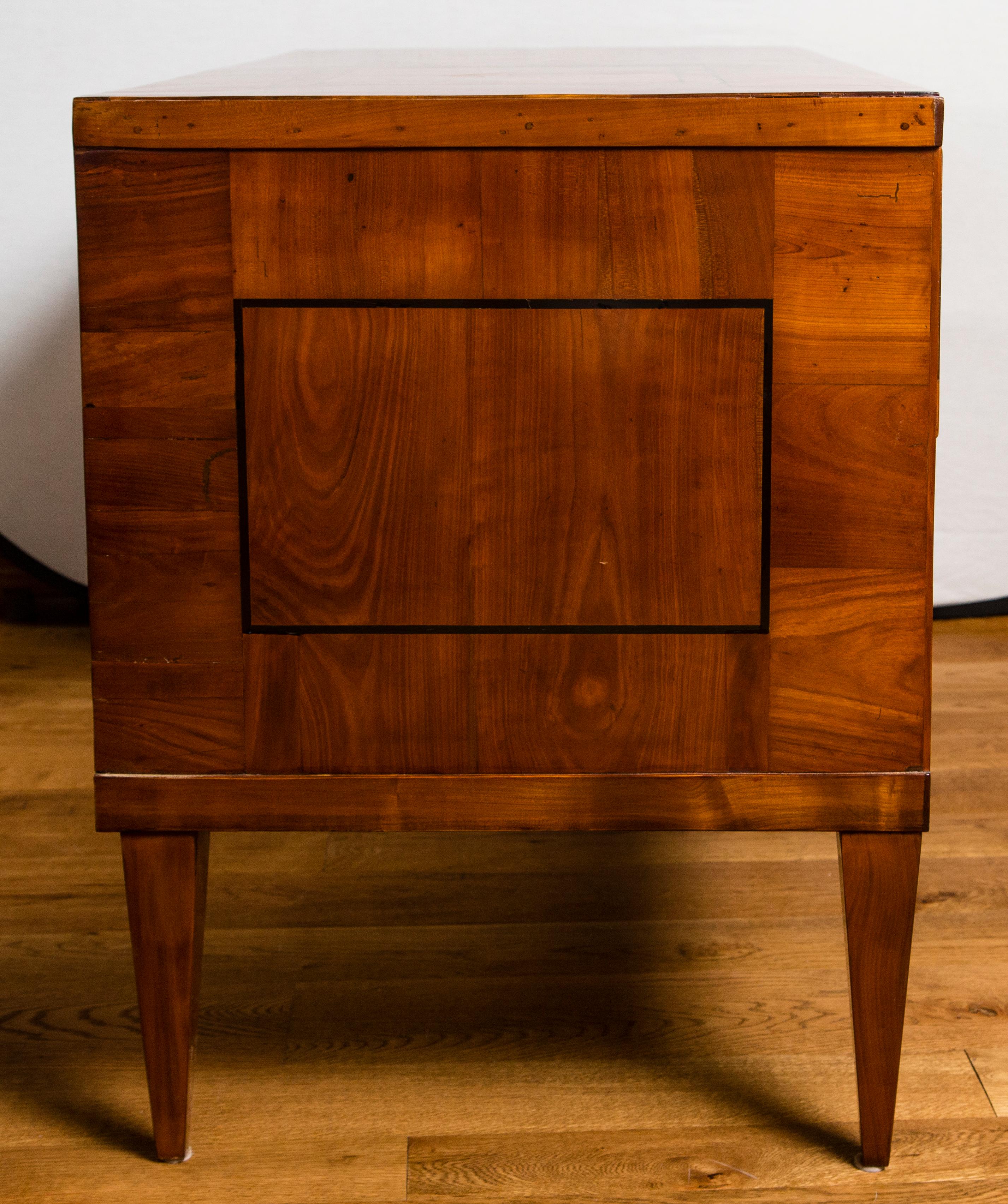 Walnut Large German Neoclassical Chest of Drawers