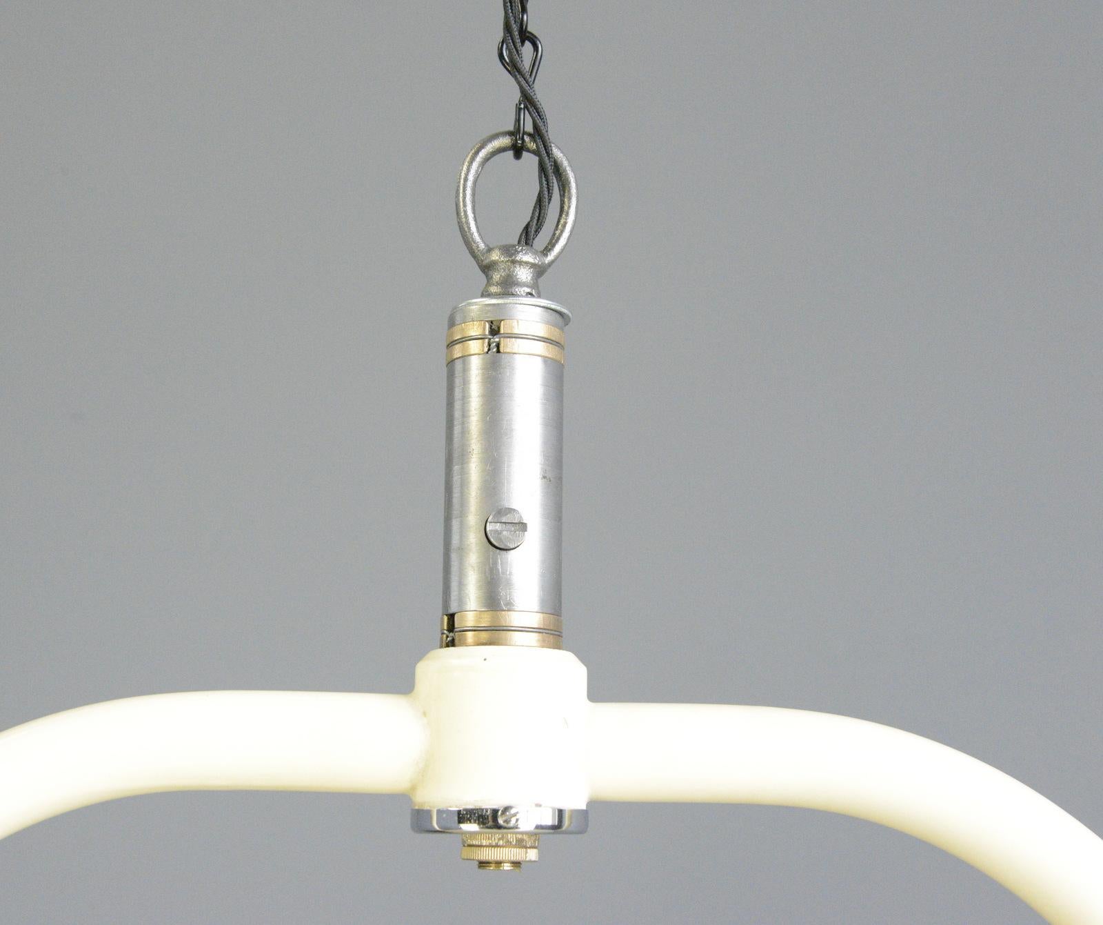 Mercury Glass Large German Operating Theatre Lamp Circa 1930s For Sale