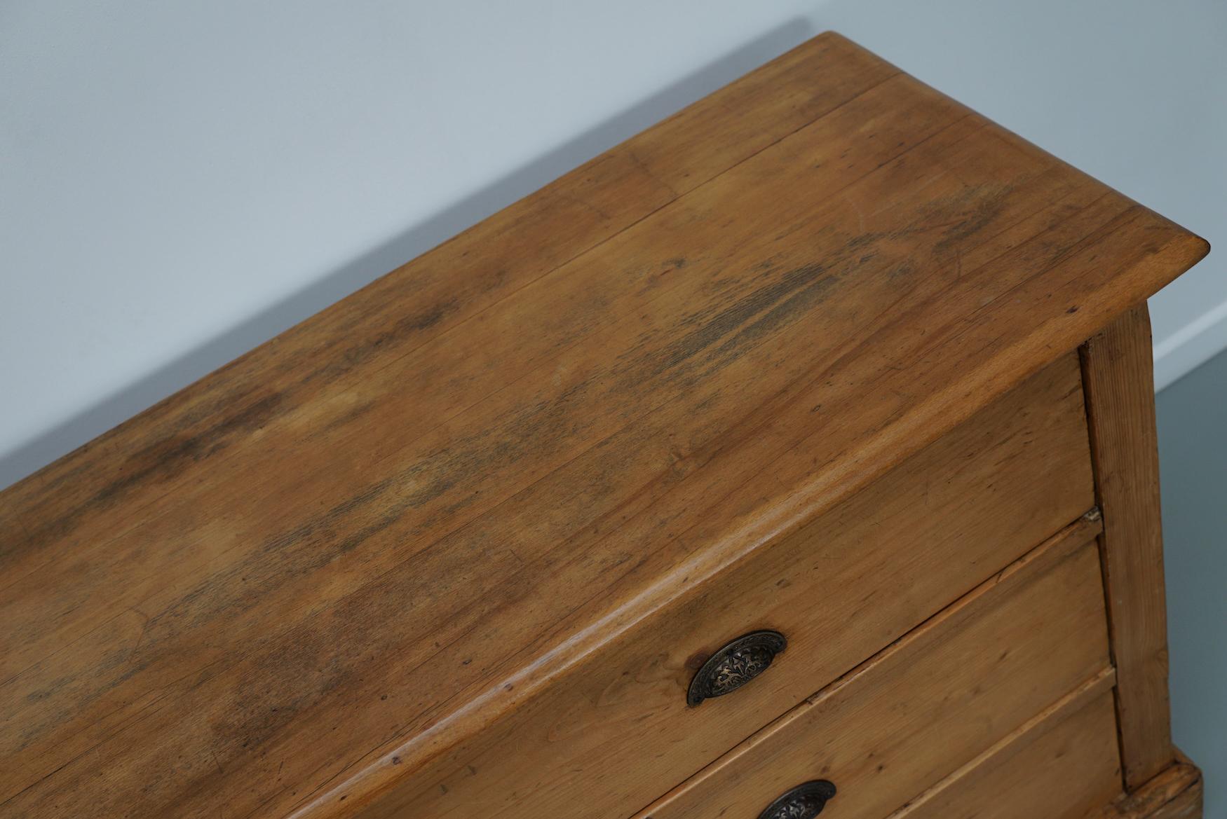 Industrial Large German Pine Apothecary Cabinet / Bank of Drawers, Early 20th Century For Sale