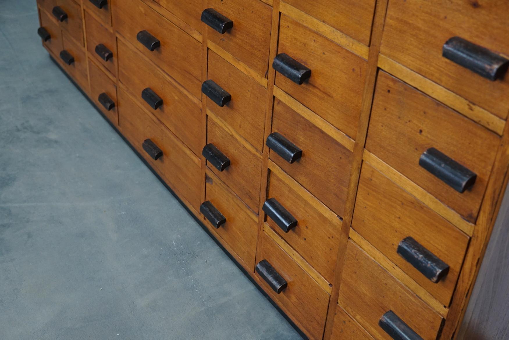 Large German Pine or Oak Apothecary Cabinet, 1940s 11