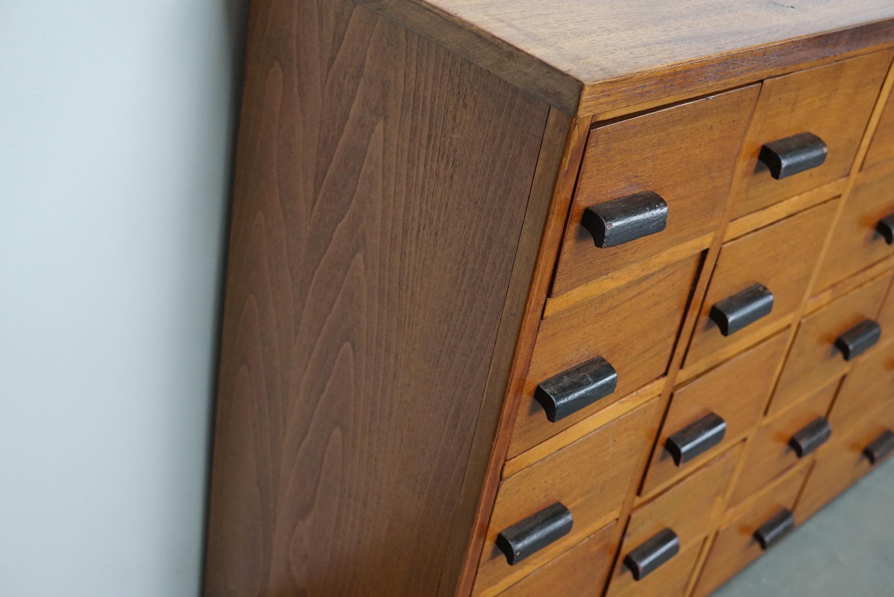 Large German Pine or Oak Apothecary Cabinet, 1940s 2