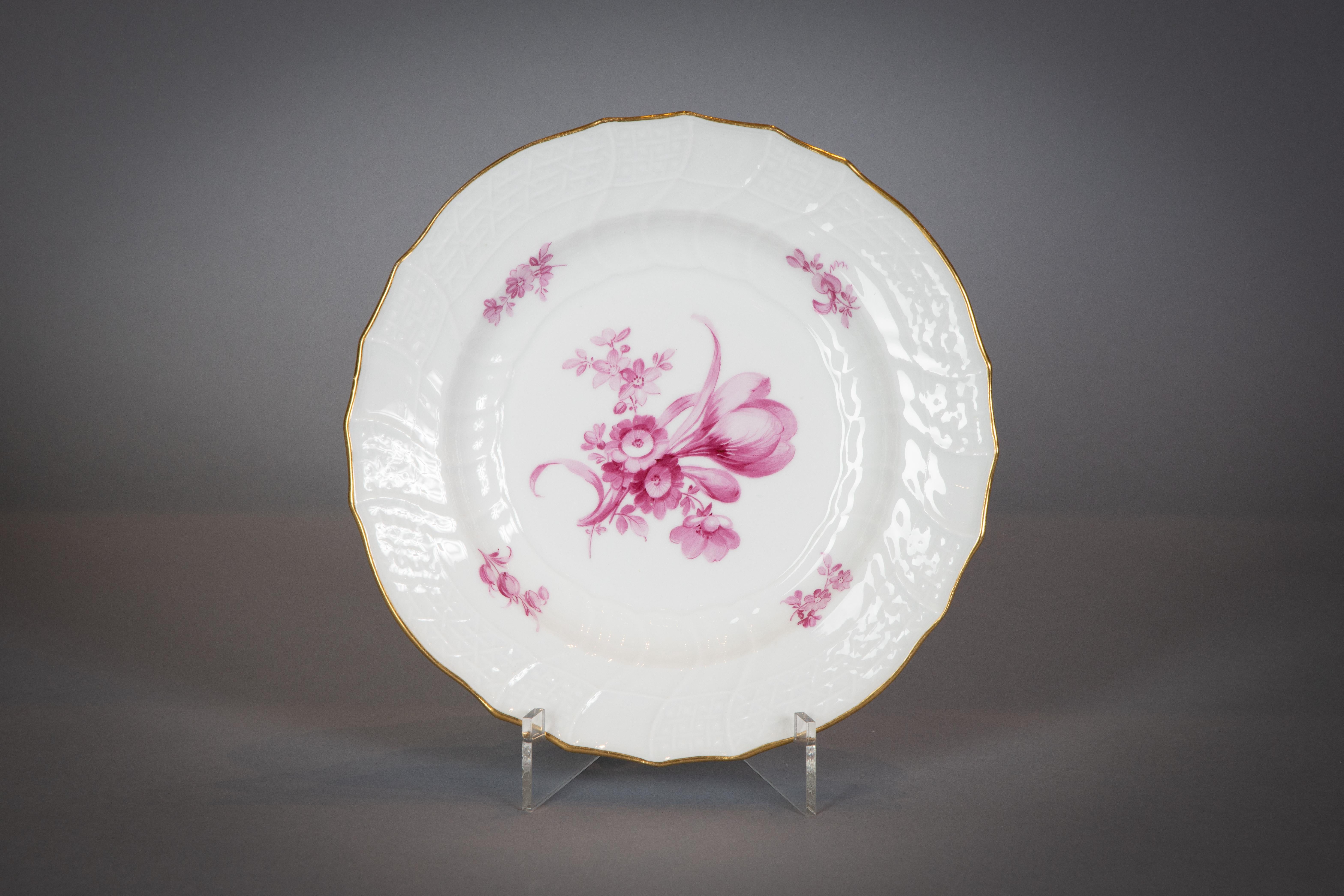 Grand service de table en porcelaine allemande, Meissen, vers 1875 en vente 12