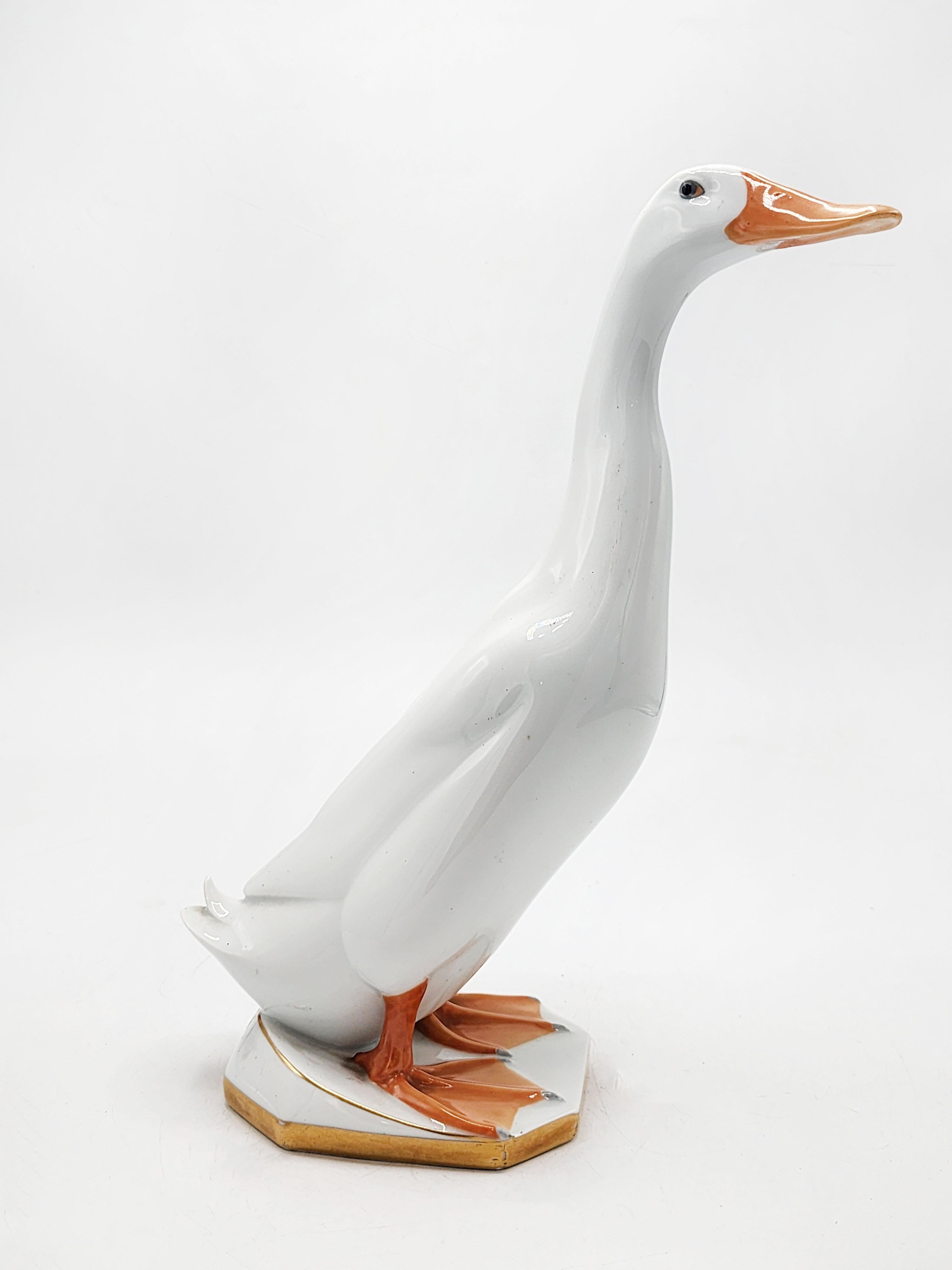Gran ganso de porcelana alemana de Lorentz Hutschenreuther L.H.S Alemán en venta
