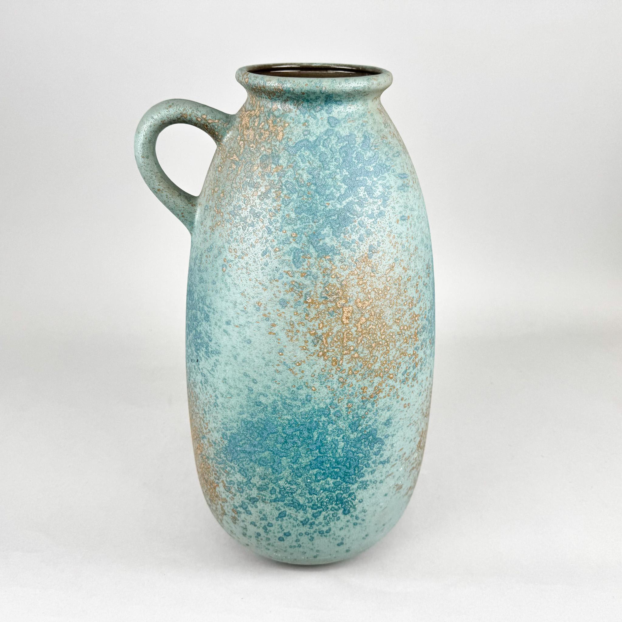 Mid-Century moderno Grande vaso da terra in ceramica tedesca di Scheurich Keramik, anni '70 in vendita