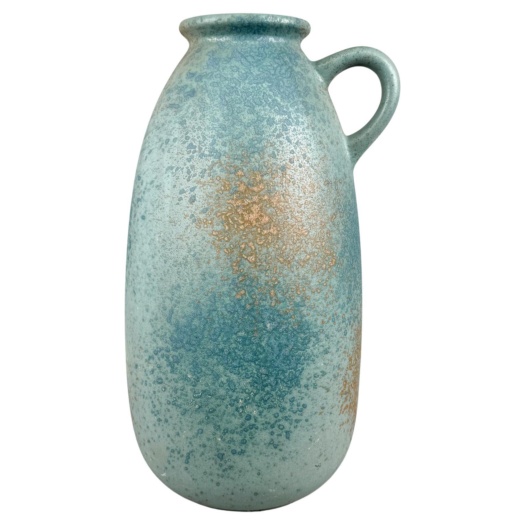 Grand vase de sol en poterie allemande de Scheurich Keramik, années 1970