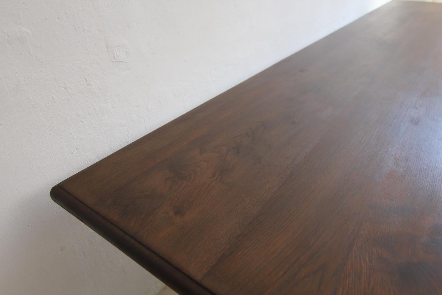 Large German Refectory Dining Table made of Oak For Sale 10