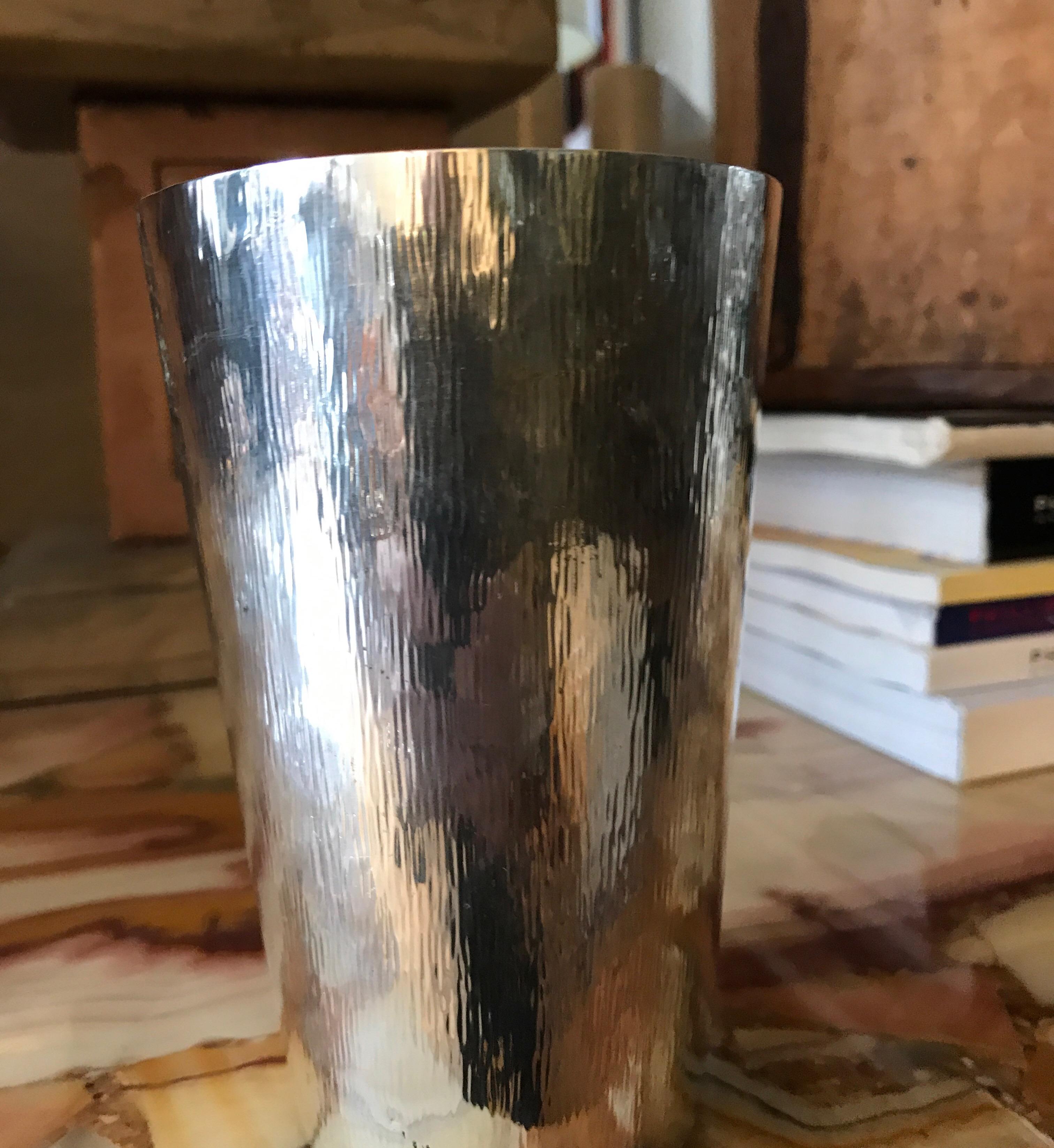 Large German Silver Presentation Beaker In Distressed Condition In Chicago, IL