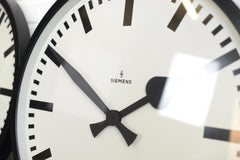 Large German Station Clocks by Siemens, circa 1950s