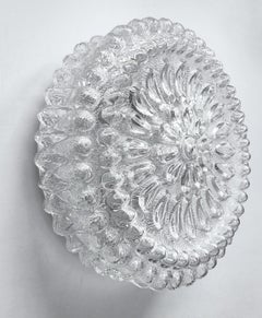 ONE of Large German Vintage Crystal Bubble Glass Ceiling Wall Flush Mount 1960s