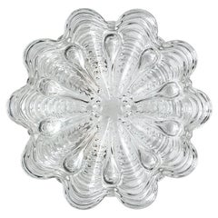 Plafón o aplique de cristal vintage alemán, años 60