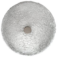 Large German Vintage Textured Murano Glass Ceiling Light Flush Mount