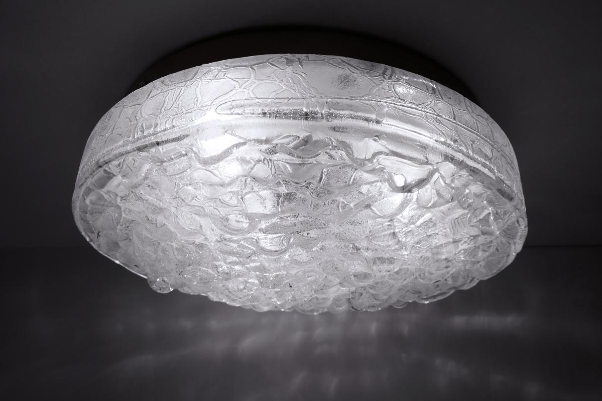 blown glass flush mount ceiling light