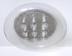 Plafón de Pared de Cristal Burbuja Vintage Grande Gernan, Años 70