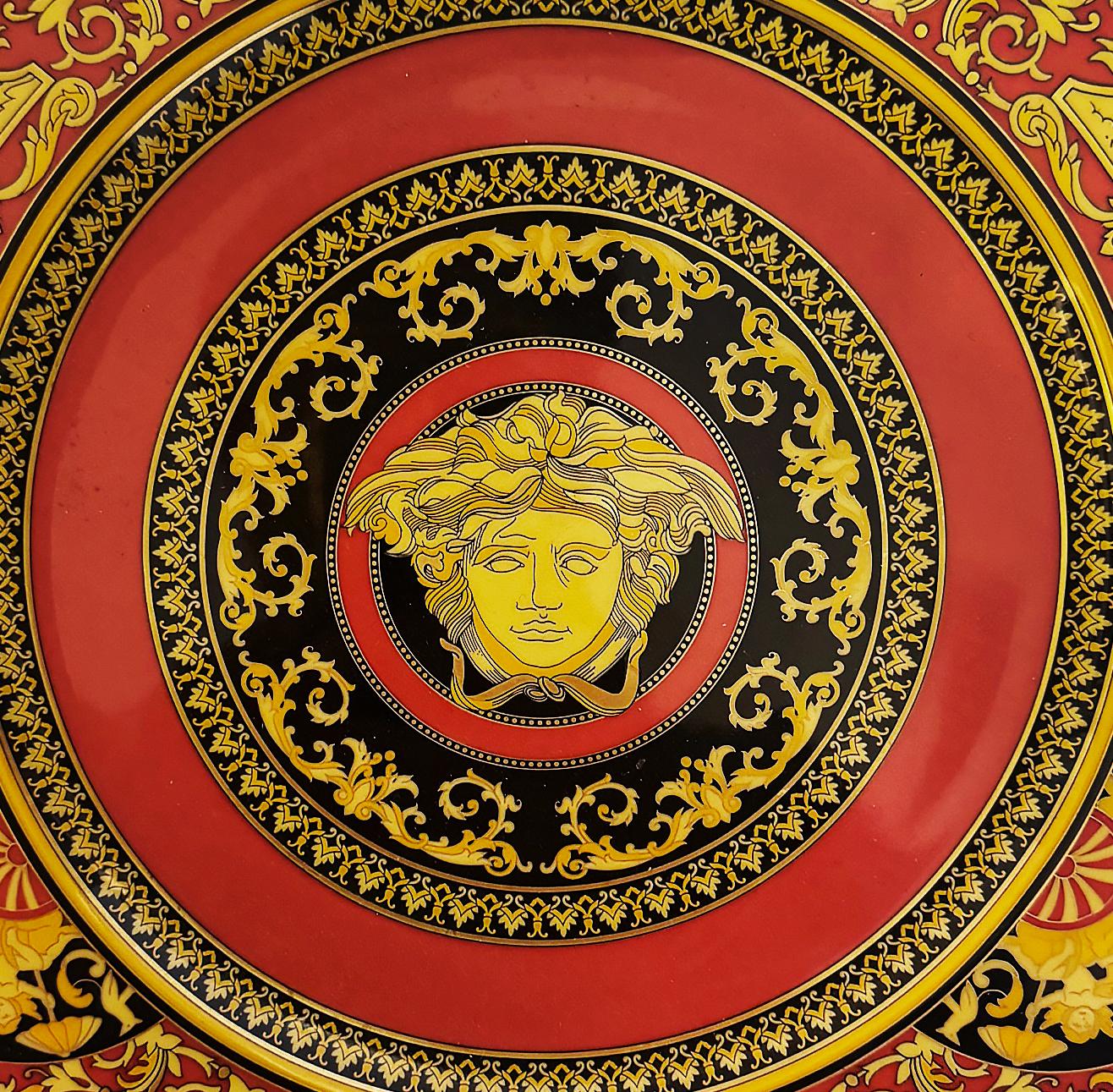 Gran Plato Cargador de Porcelana Gianni Versace 