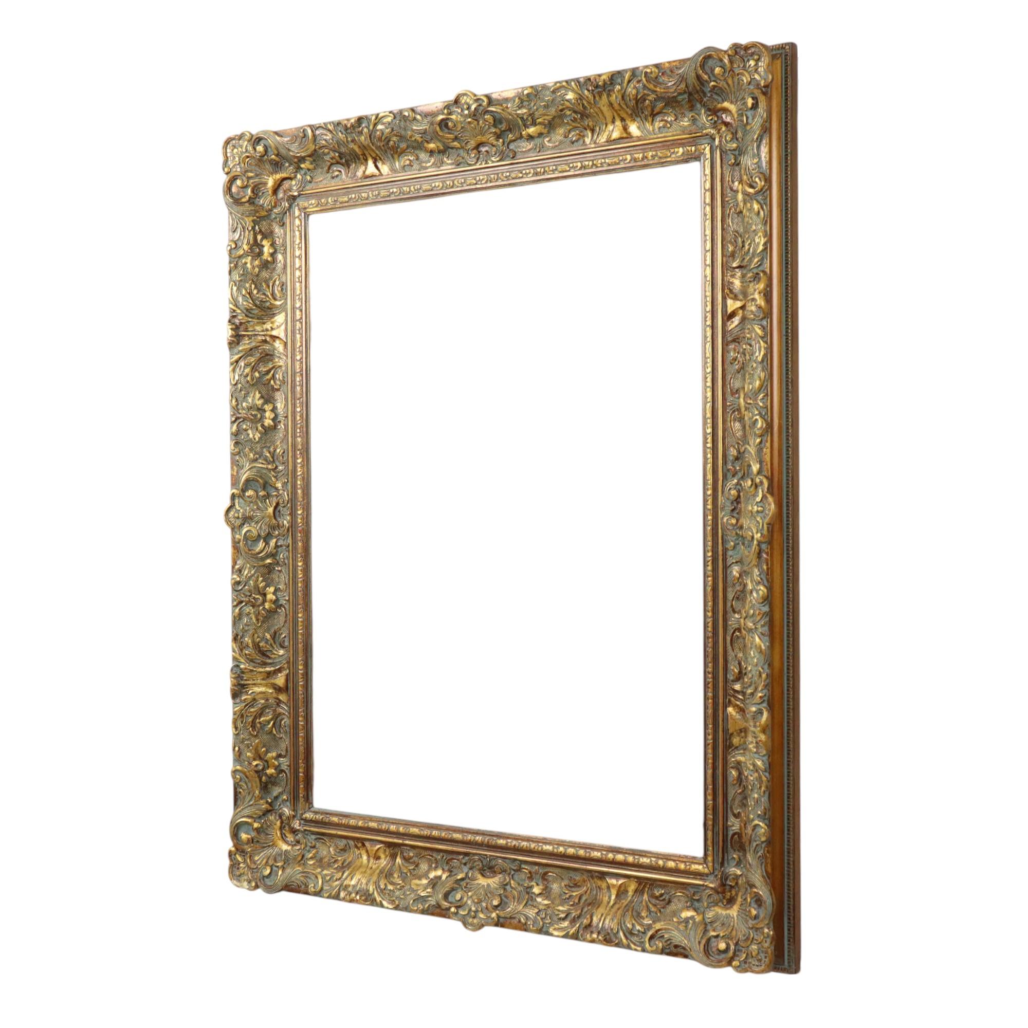Large Gilded Baroque Frame XL Frame Painting Classic 107x87cm For Sale 8