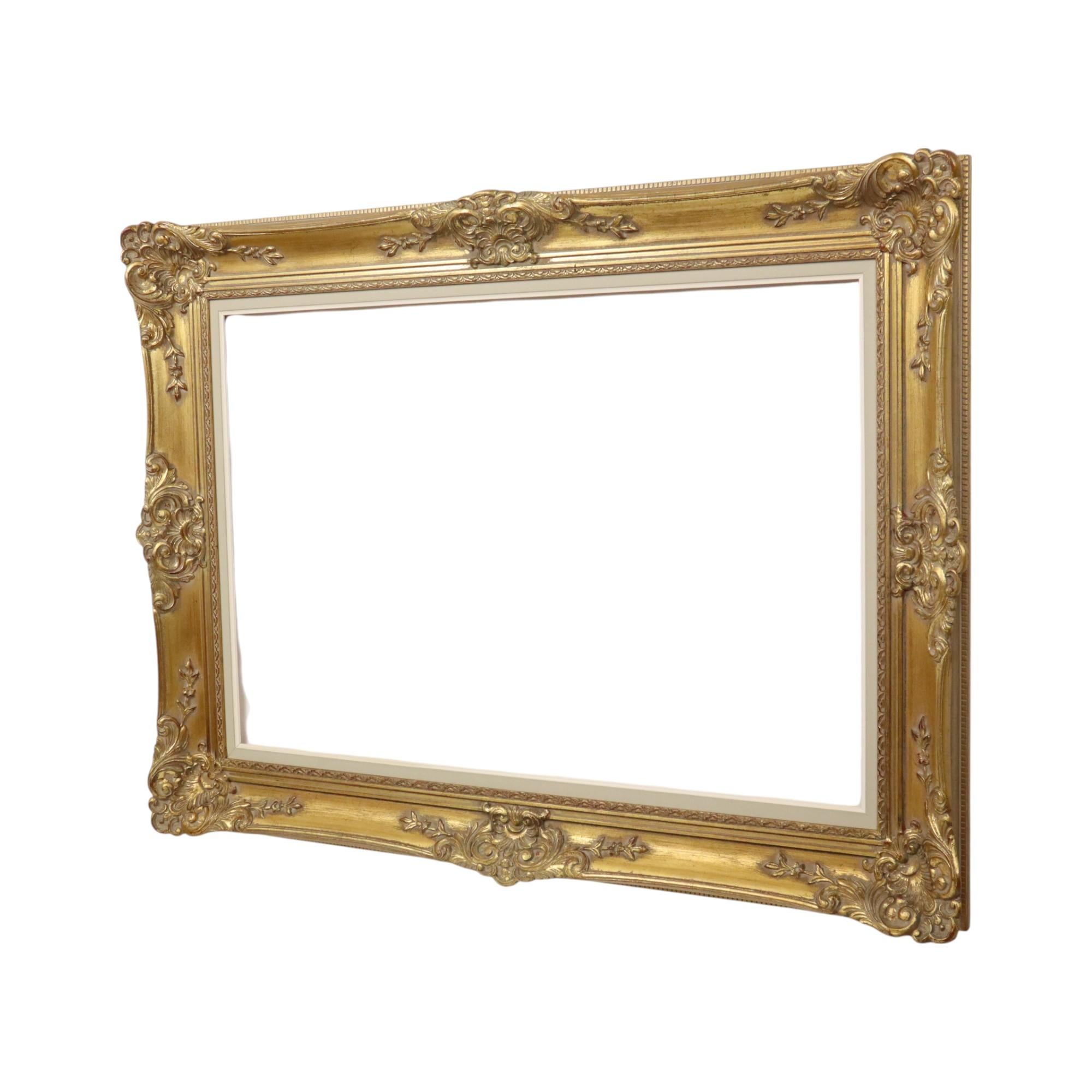 Large Gilded Baroque Frame XL Frame Painting Classic 113x84cm For Sale 8