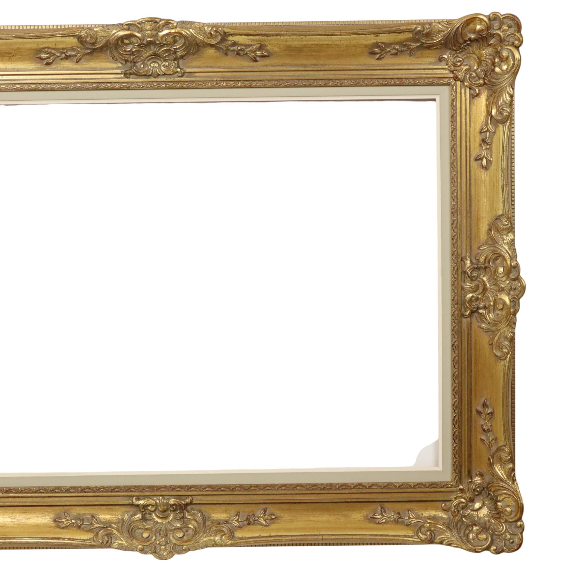 European Large Gilded Baroque Frame XL Frame Painting Classic 113x84cm For Sale